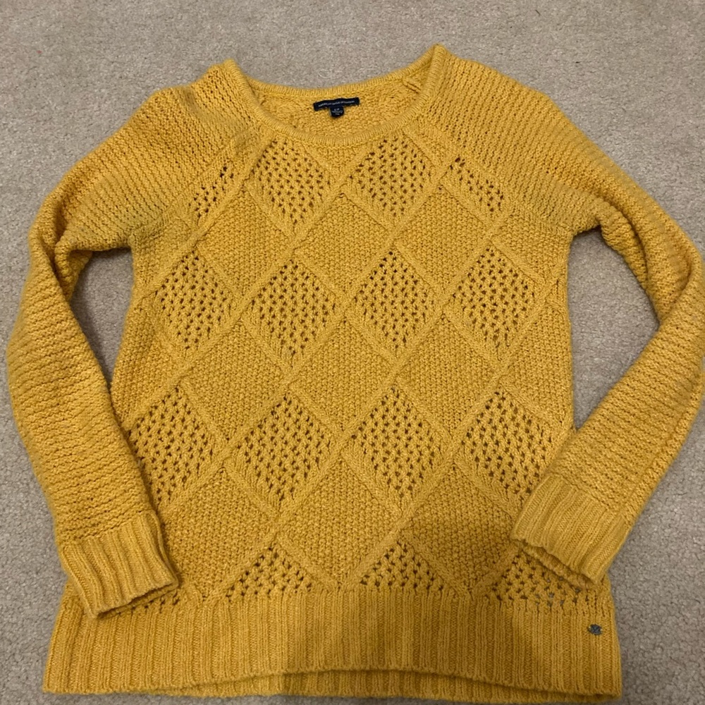American Eagle Mustard Yellow Sweater